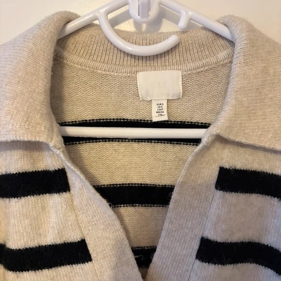 H&M Beige and Black Striped Knit Top - Picture 3 of 3